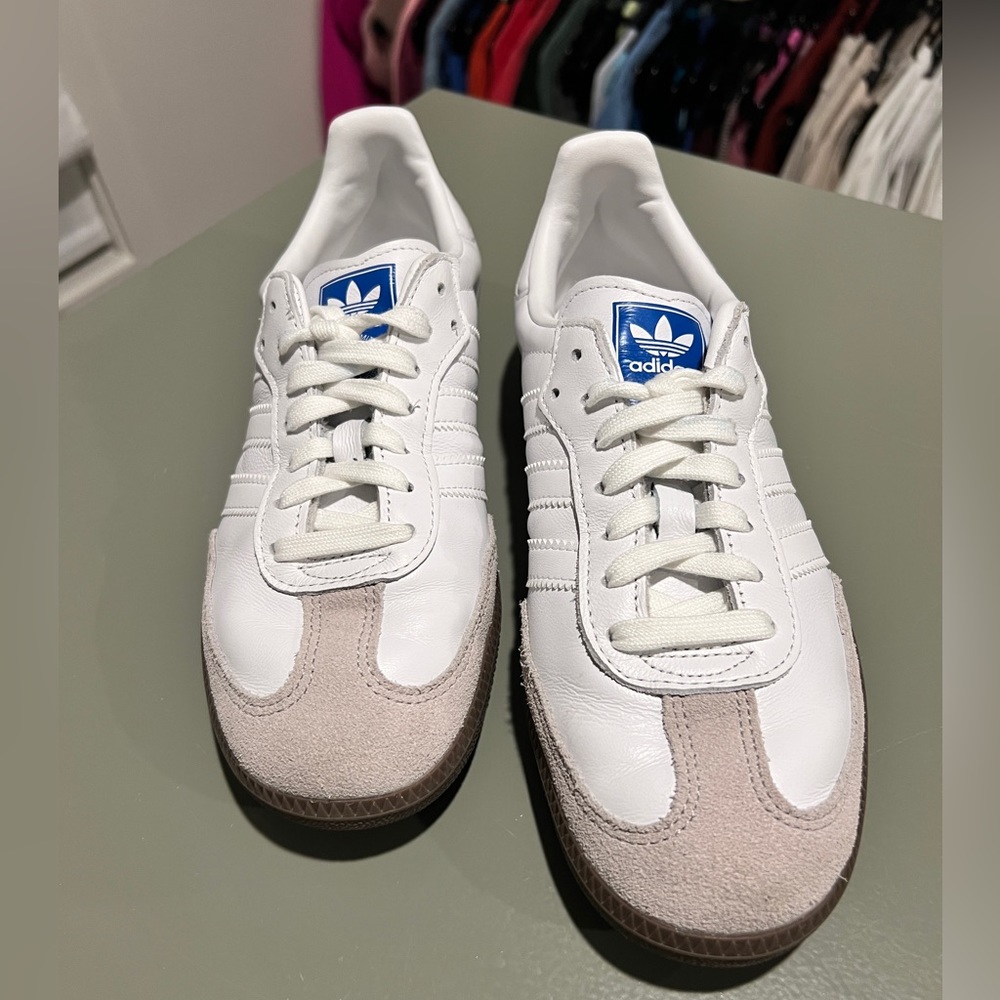 Adidas Samba OG Shoes RARE ALL WHITE! Cloud White / Cloud White / Gum